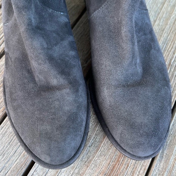 Stuart Weitzman Lowland Suede Over The Knee Boots Size 7.5M Gray Stretch Spain - Picture 10 of 16
